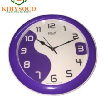 Kihysoco: The Best Shop for Quartz Medium Wall Clock Round (31 cm) Sonam – Purple & White in Nairobi, Kenya