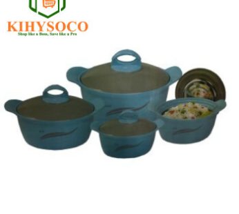 Kihysoco: The Best Shop Seller for 4 Piece Hot Pot Food Server Insulated Casserole Gift Set – Blue & Grey in Nairobi, Kenya