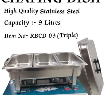 9 Litre Triple Stainless Steel Chaffing Dishes
