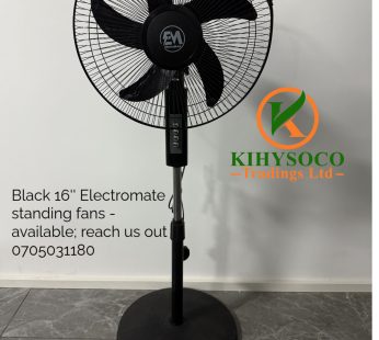 Black 16-Inch Electromate Standing Fans