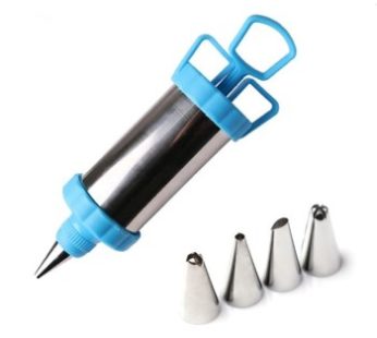 Kihysoco: The Best Shop Seller for Metal Cake Decorating Pastry Icing Piping Gun 4 Nozzle Tip Set in Nairobi, Kenya